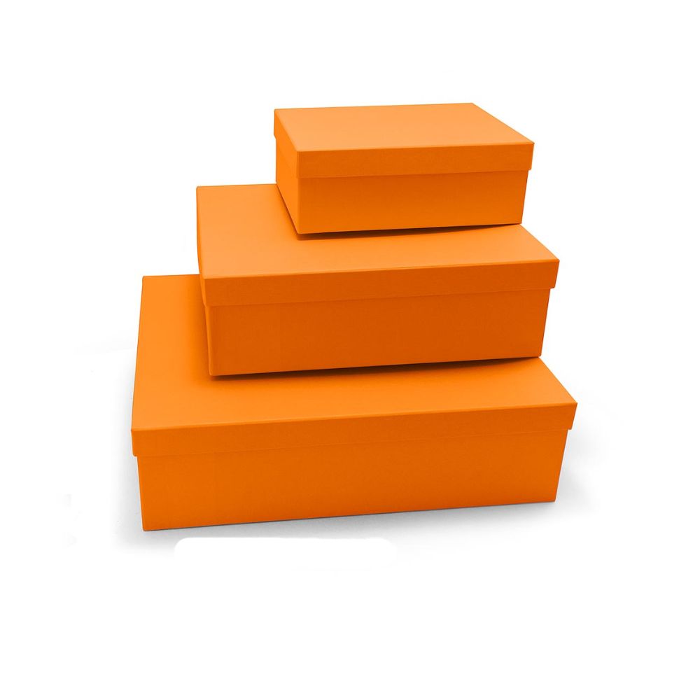 Χειροποίητο Χάρτινο Κουτί, Πορτοκαλί, 8 διαστάσεις